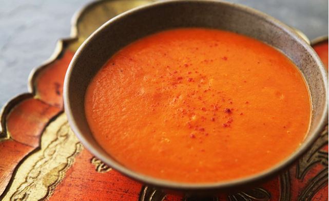 Roasted Red Pepper and Sweet Potato Soup - Oh My Health