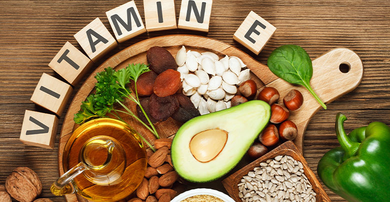 Vitamin E in immune boosting foods such as avocados, nuts and seeds 